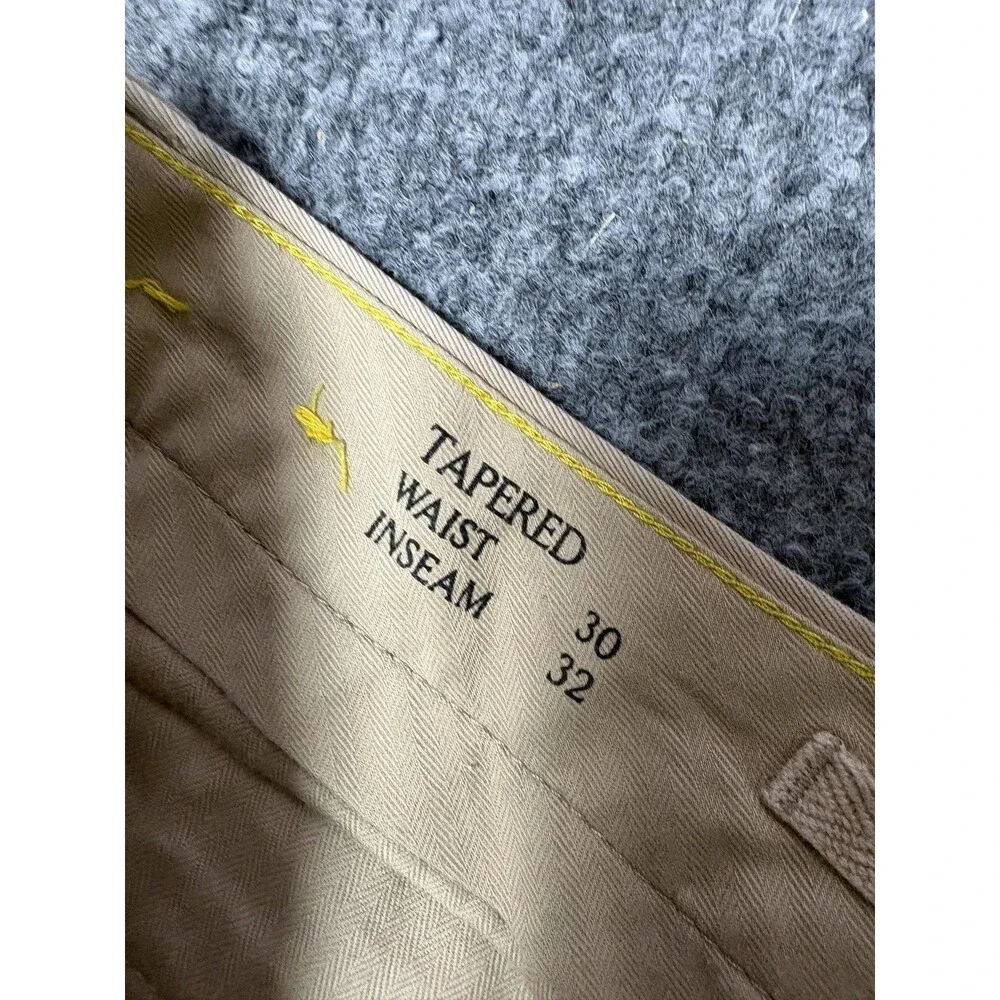 Banana Republic Chino Pants Mens 30x32 Beige Slim Tapered Stretch Flat Front
